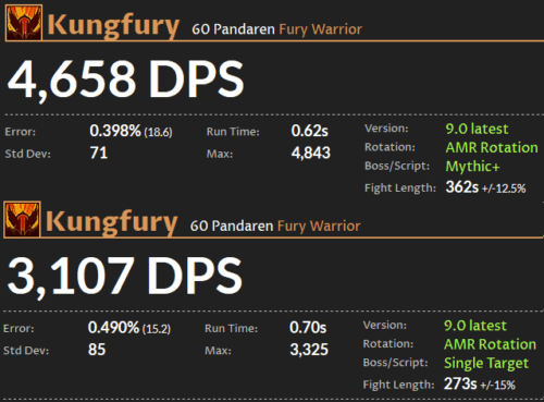 Fury Warrior DPS Shadowlands