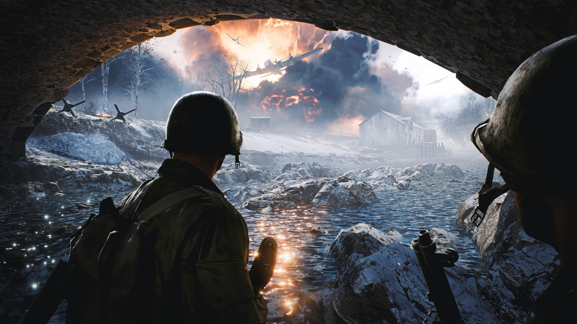 Battle of the Bulge ist eine der 1942-Remakes in Battlefield Portal. Erstmals gibt es hier auch Zerstörungsphysik.