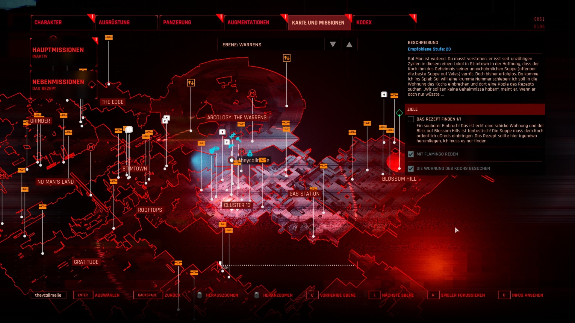 Die Level-Empfehlungen für die jeweiligen Quests, könnt ihr auf der Map einsehen.