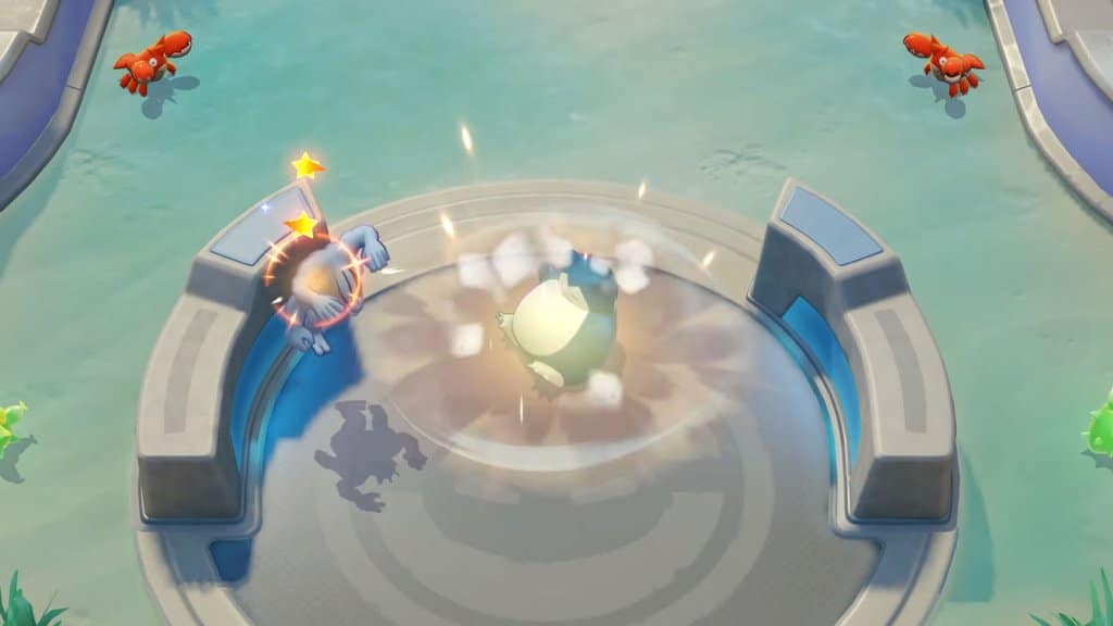 Ab Level 6 kann Relaxo dem Gegner durch seinen AOE-Schaden mitunter richtig gefährlich werden. Bildquelle: Pokémon Unite