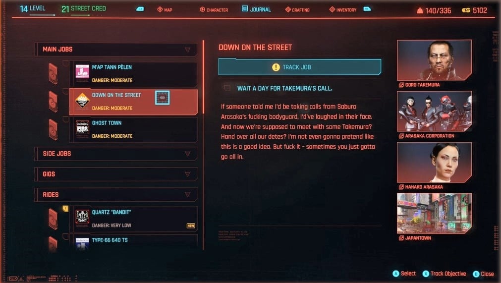 This is what the mission entries look like now - in the stream, the change caused a lot of joy. Source: twitch.tv/cdprojektred