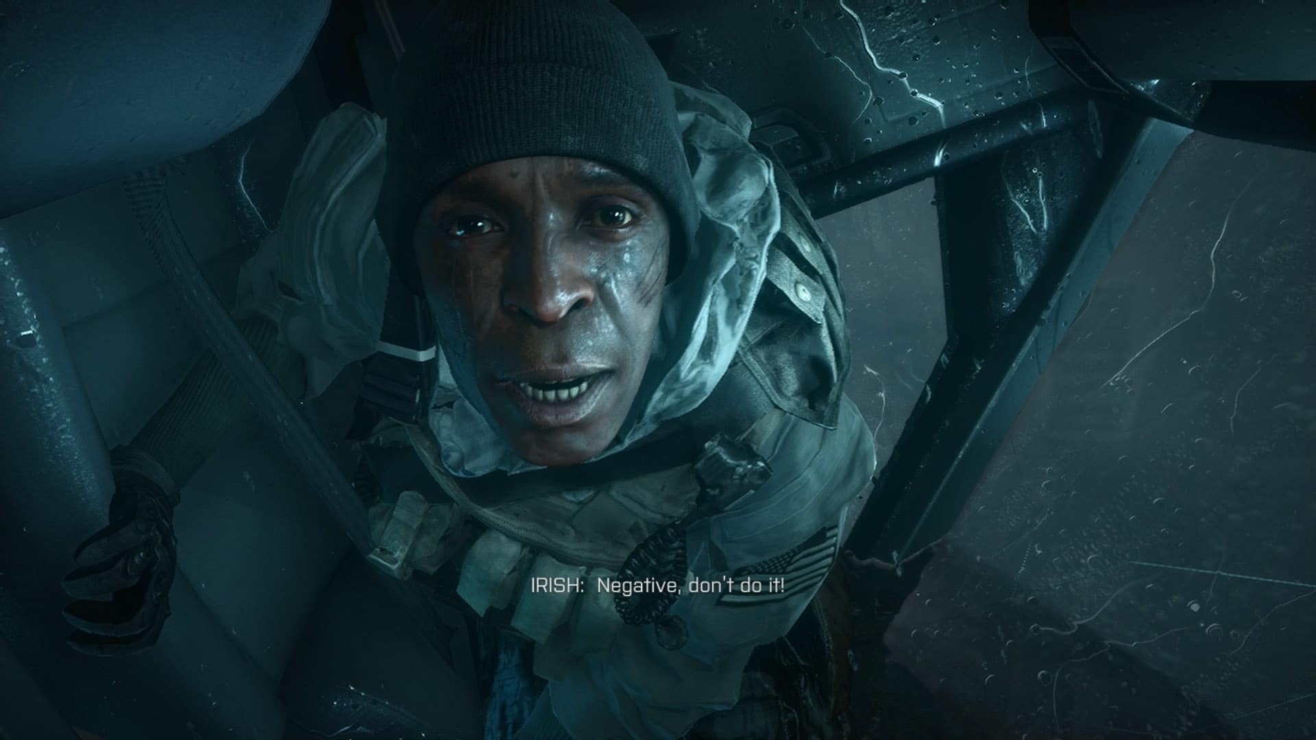 In Battlefield 4, Irish was much younger. But now he's fighting for a cause he truly believes in.