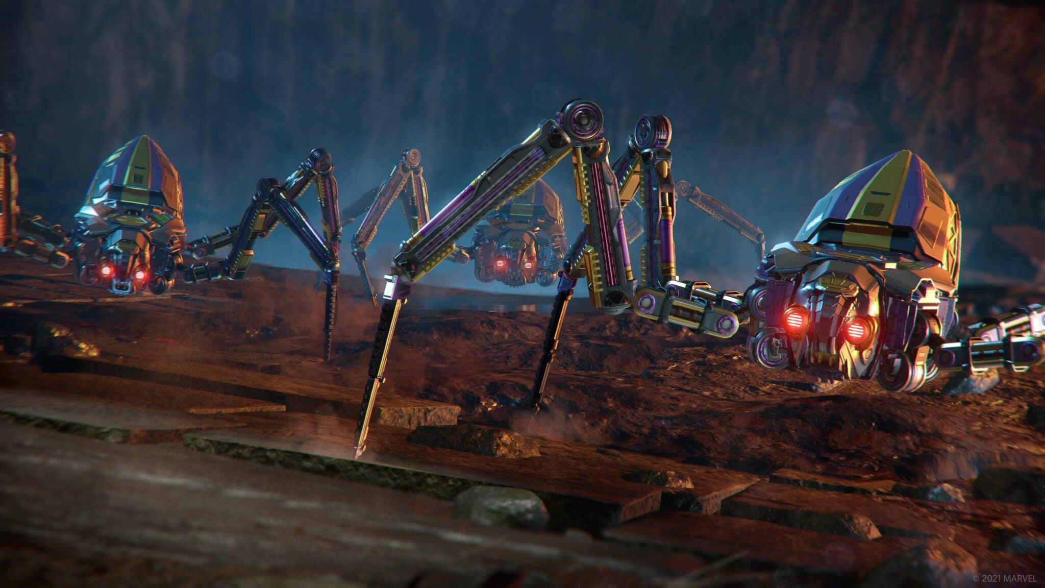 Besides the regular synths, there are also robot spiders now.