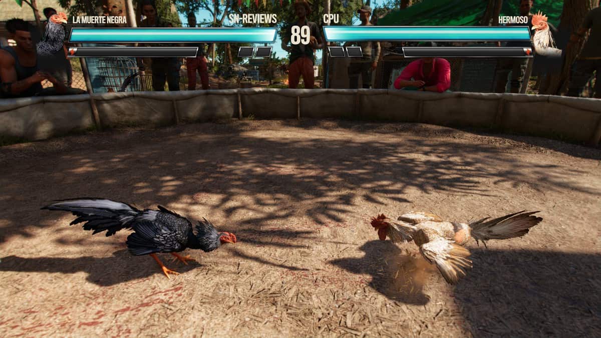Kohoutí zápasy jsou nepovinnou minihrou ve hře Far Cry 6.