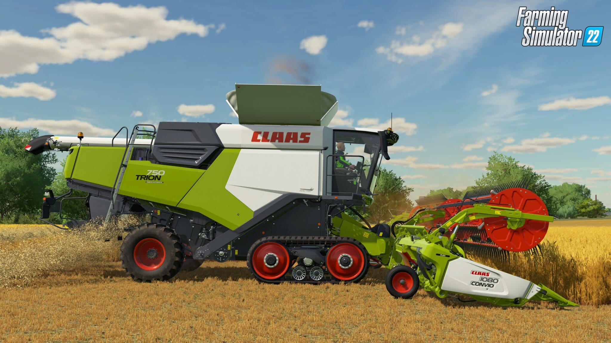 O Claas Trion 750 Terra Trac é novo no LS 22 e vai ajudá-lo a colher no campo