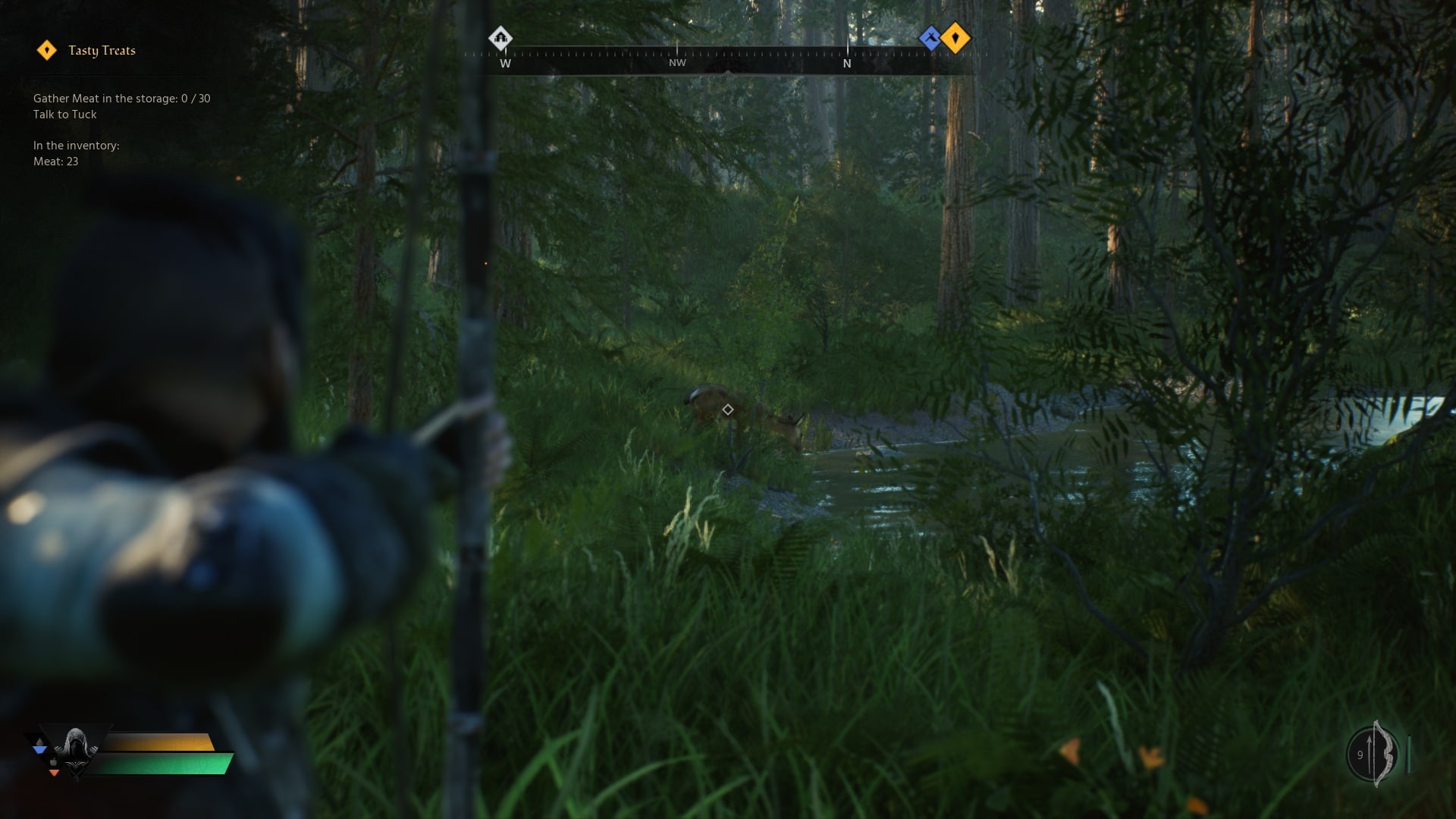 We can't always sneak up on deer so peacefully. Shooting moving targets works well, though.