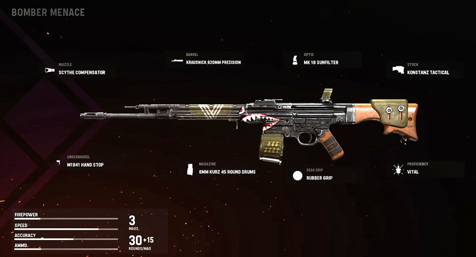 The event brings you the Bomber Menace blueprint for the StG44 from Vanguard.