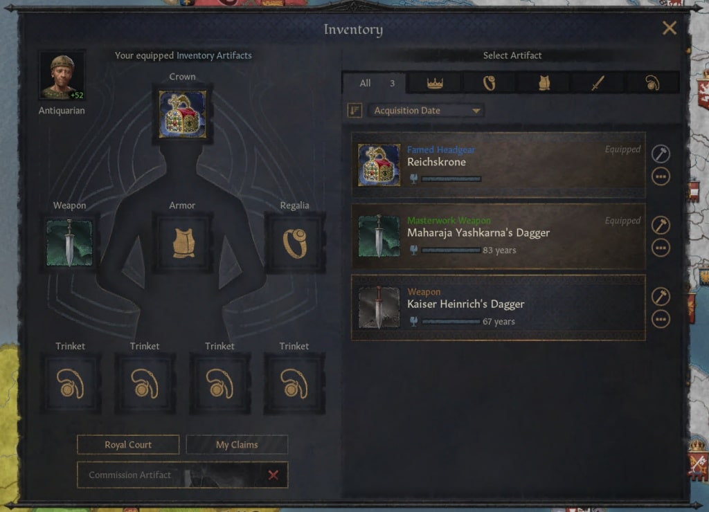 The new inventory could almost come from a role-playing game and has some comfort functions.