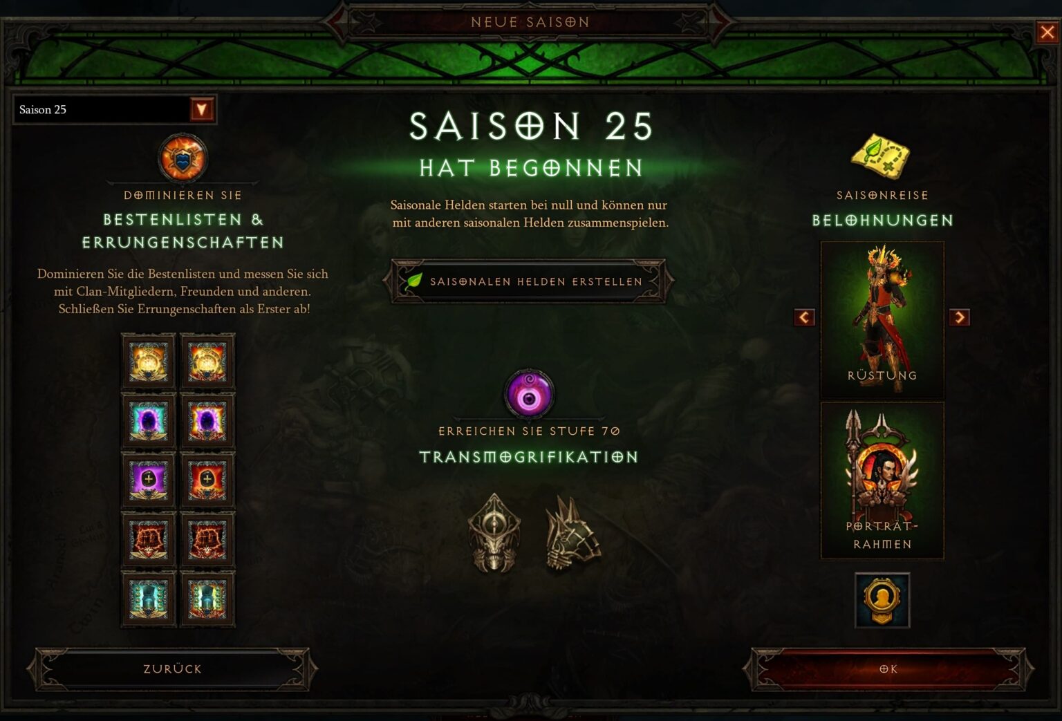 Estas recompensas te esperan en Diablo 3 Temporada 25