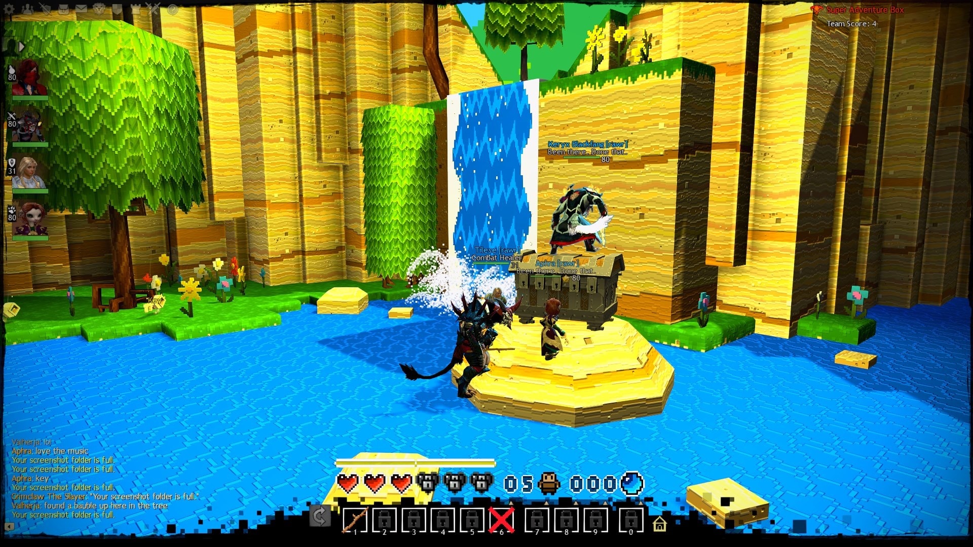 В играта има безброй незадължителни пасажи за скачане. Кутията Super Adventure Box е специално посветена на това занимание в 8-битов стил.