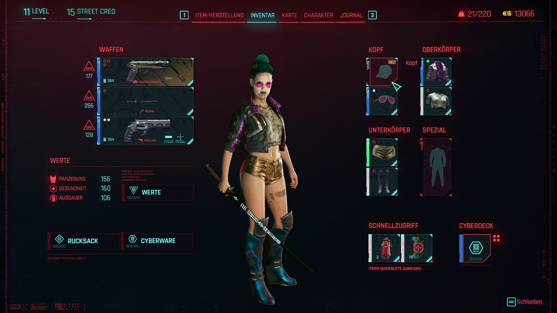 Will good taste or better values triumph? Cyberpunk 2077 currently has to make do without Transmog.