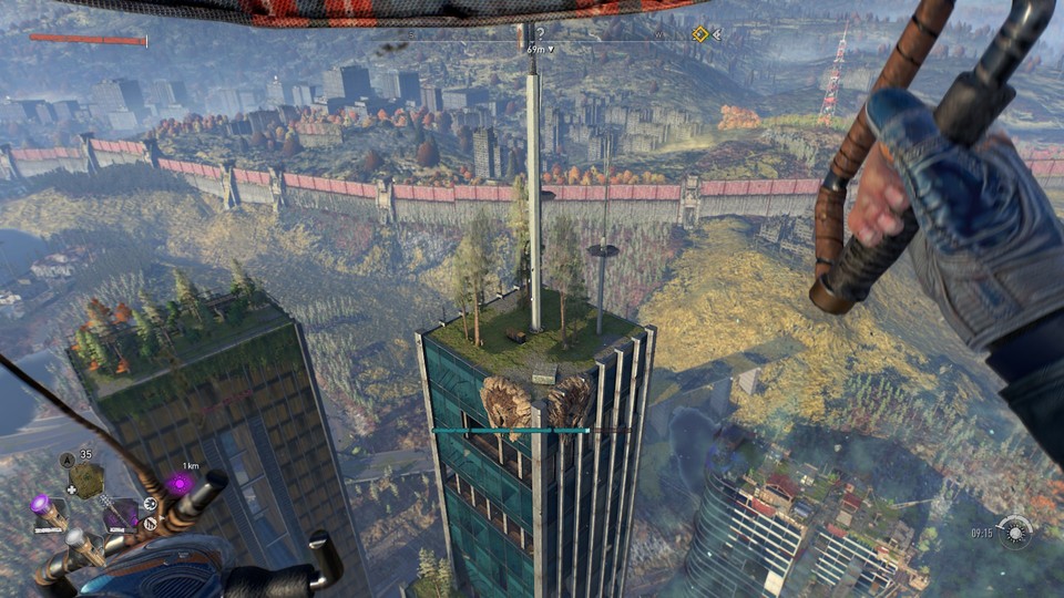 VNCタワーからこの超高層ビルの屋上まで飛んでみましょう