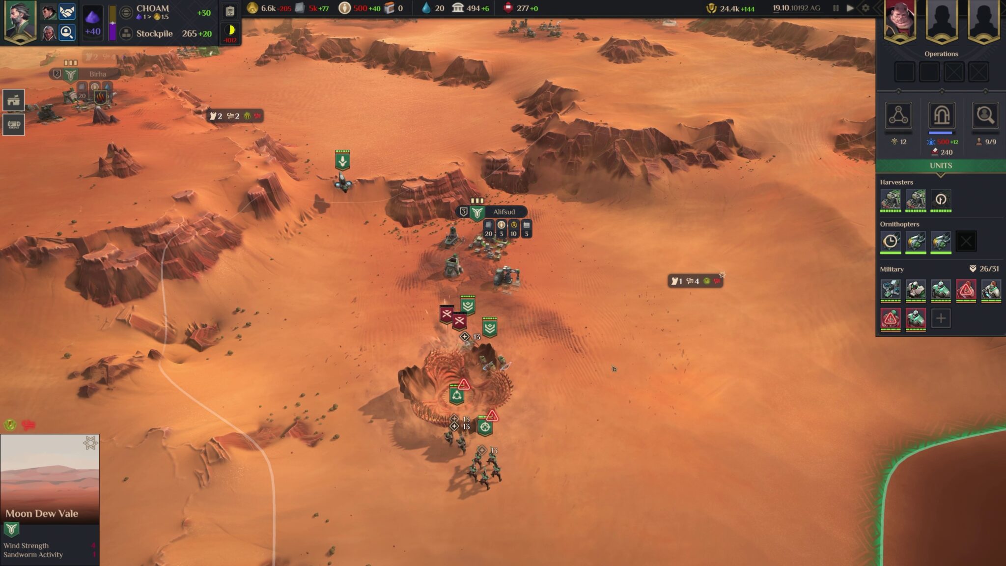 If you're not careful, you can easily become worm food during battles in the desert.