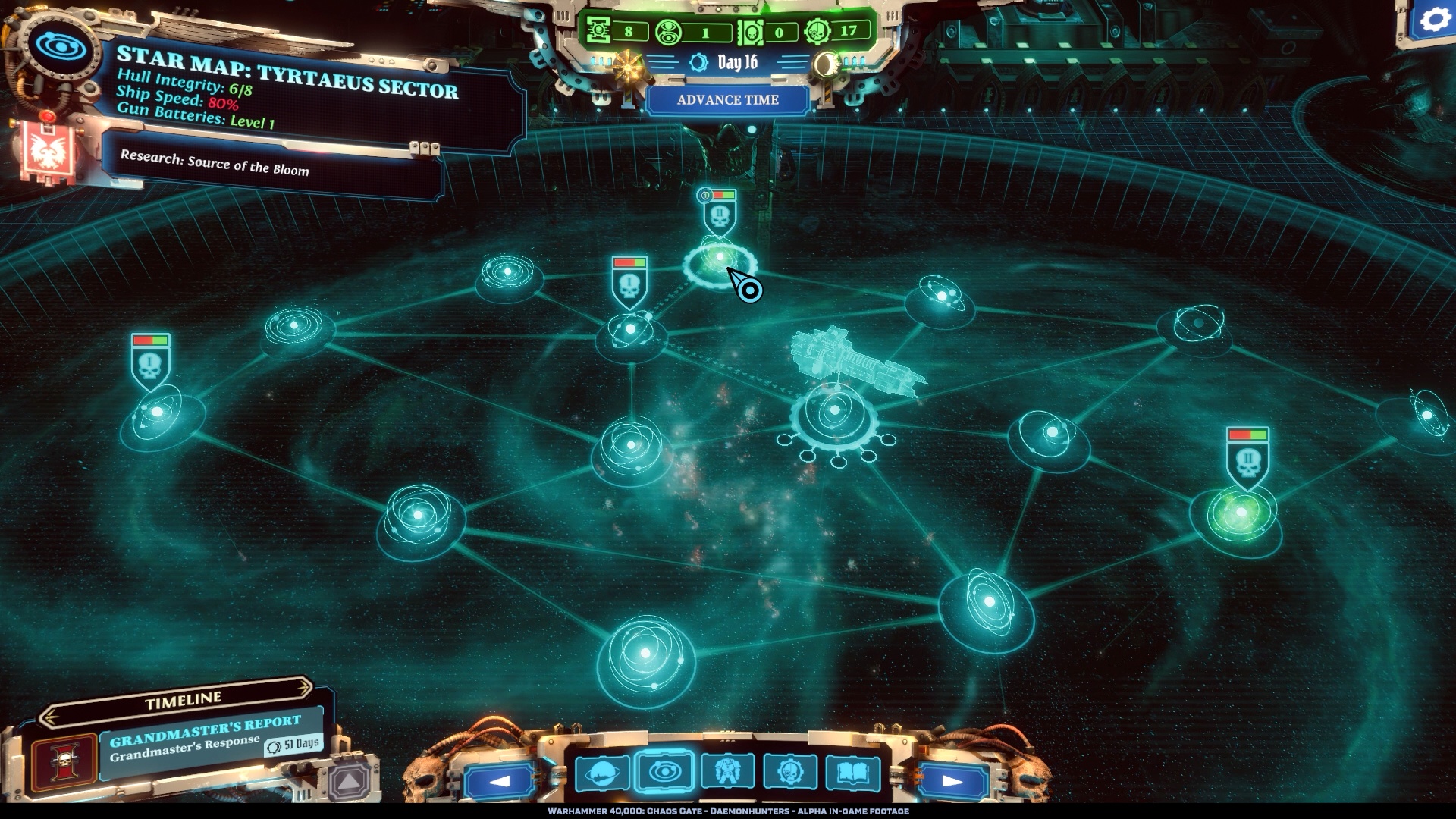 On the deck of our ship, there's a holo-map that shows the whole sector and also where the blossom is wreaking havoc.