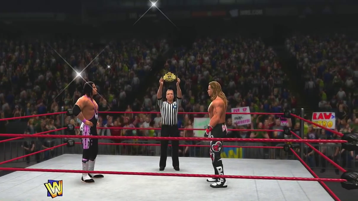 Los juegos recrean algunos momentos icónicos por sí mismos. Aquí está el Montreal Screwjob de 1997.