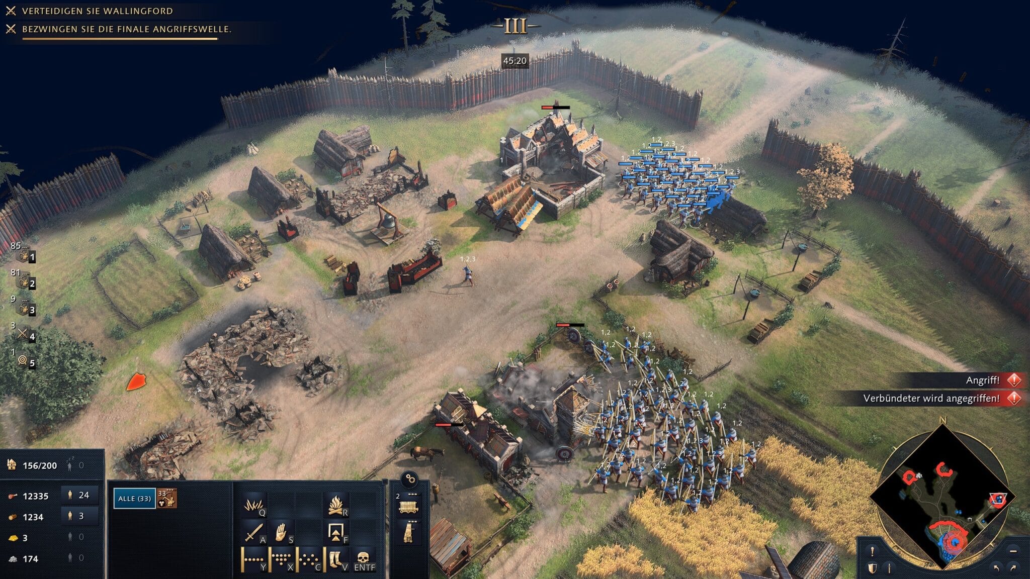 Voor single-player spelers, biedt Age of Empires 4 momenteel in principe alleen de campagne. Hier schakelden we de vijandelijke zwaar verdedigde kampen uit, hoewel we eigenlijk alleen de stad moesten verdedigen.