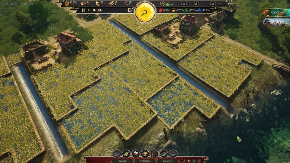 Rice fields need a lot of water, so we have to build canals that are fed by the river.