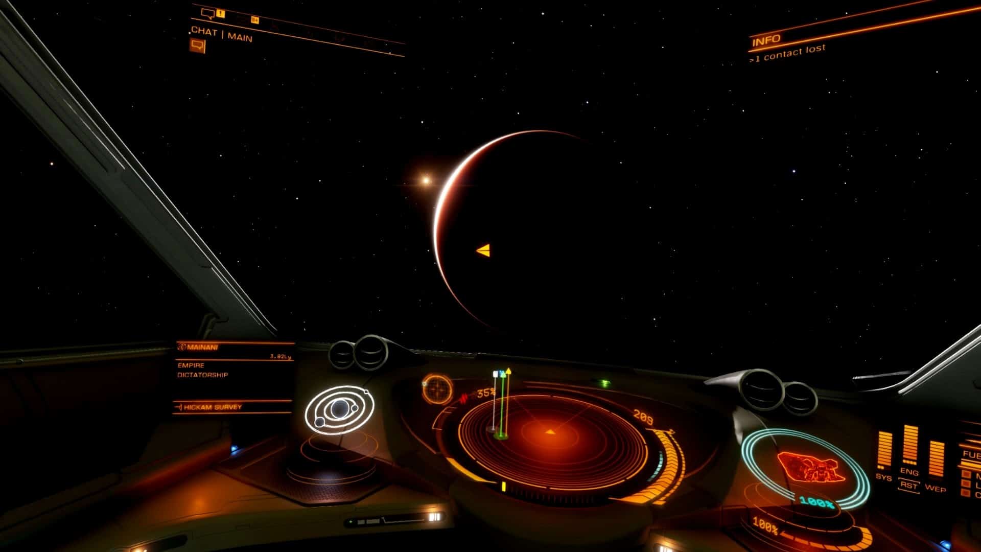 Space is not as colourful as in other space games, but there are still great sights.