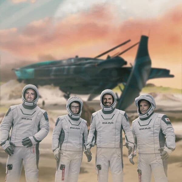 The four Automata founders in photoshopped spacesuits.