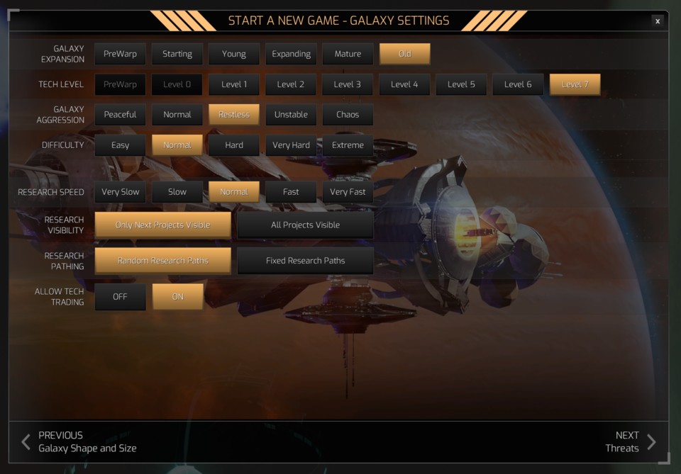 The game settings are varied whoever wants to can jump right in with an established empire.