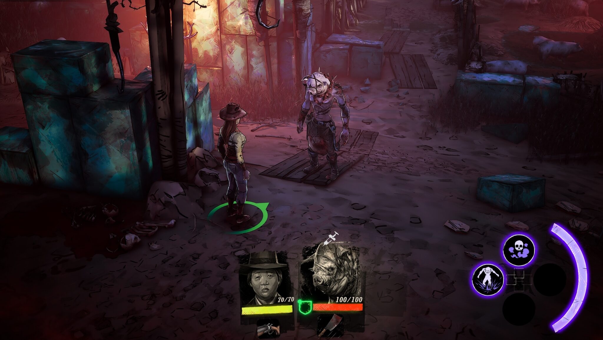 Au cours du jeu, vous incarnez successivement cinq personnages totalement différents. Le maudit Pigman veut reconstruire sa vie d'homme.