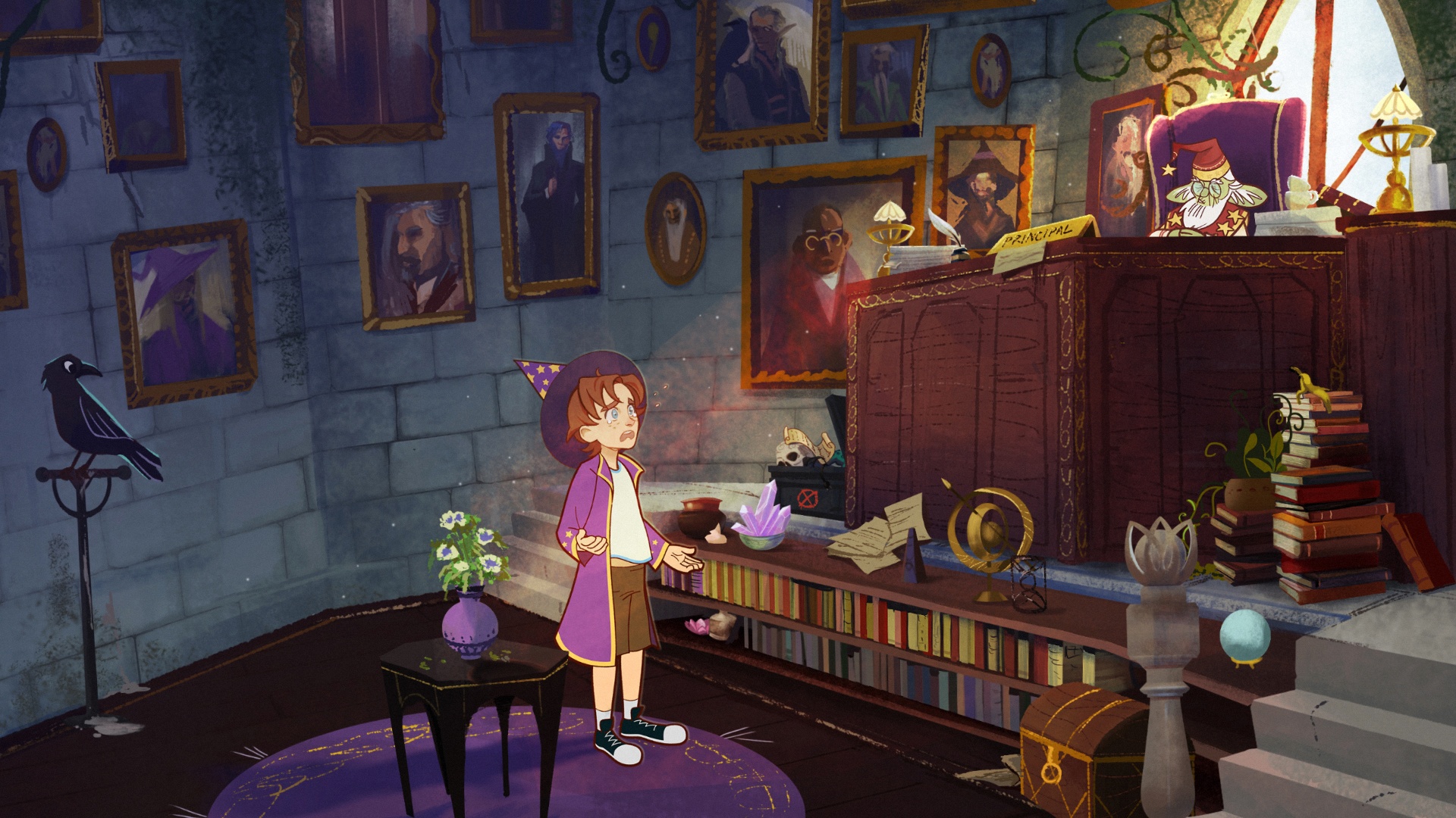 (Is it you, Dumbledore? Of course, the game also takes pop culture to task, here the headmaster of Hogwarts.)
