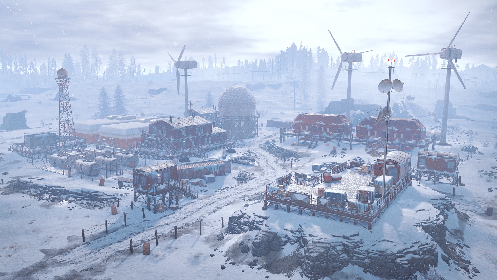 (The Arctic Base was only added some time ago and is one of the many monuments that provide you with a lot of scrap and components. But beware: the facility is guarded by enemy NPCs, who will open fire immediately on contact).