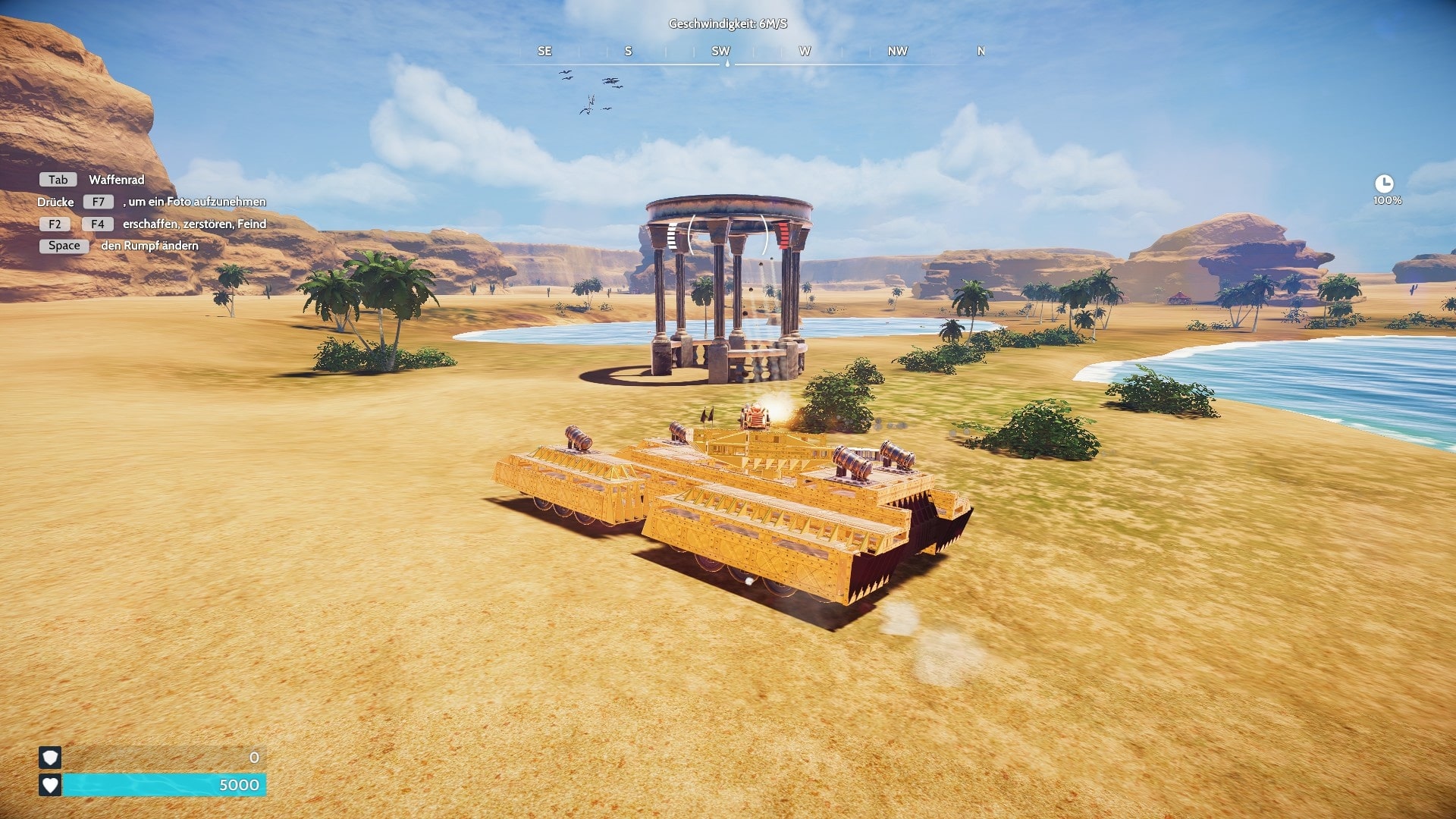 Deze tank gemaakt door de gemeenschap laat zien: In Sea of Craft, bouw je niet alleen schepen.)