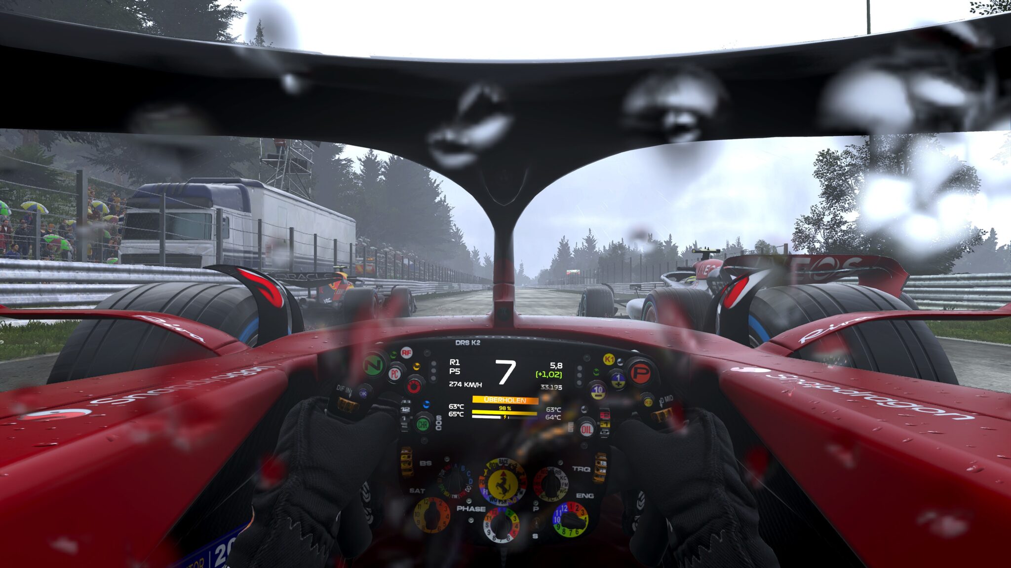 (Especially in the cockpit view, the race action is incredibly immersive and nerve-wracking.)