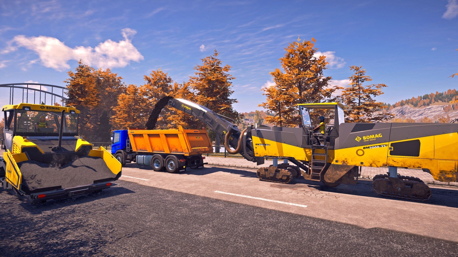 (Heavy machinery will be used for road construction. You can also do this in the construction simulator).