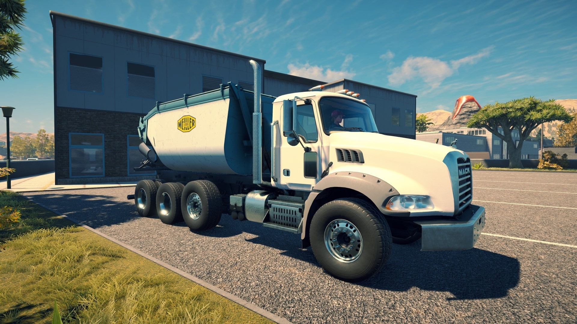 (In the construction simulator, the filling level of the loading area plays a role. If you don't pay attention, you will reach your destination without a load.)