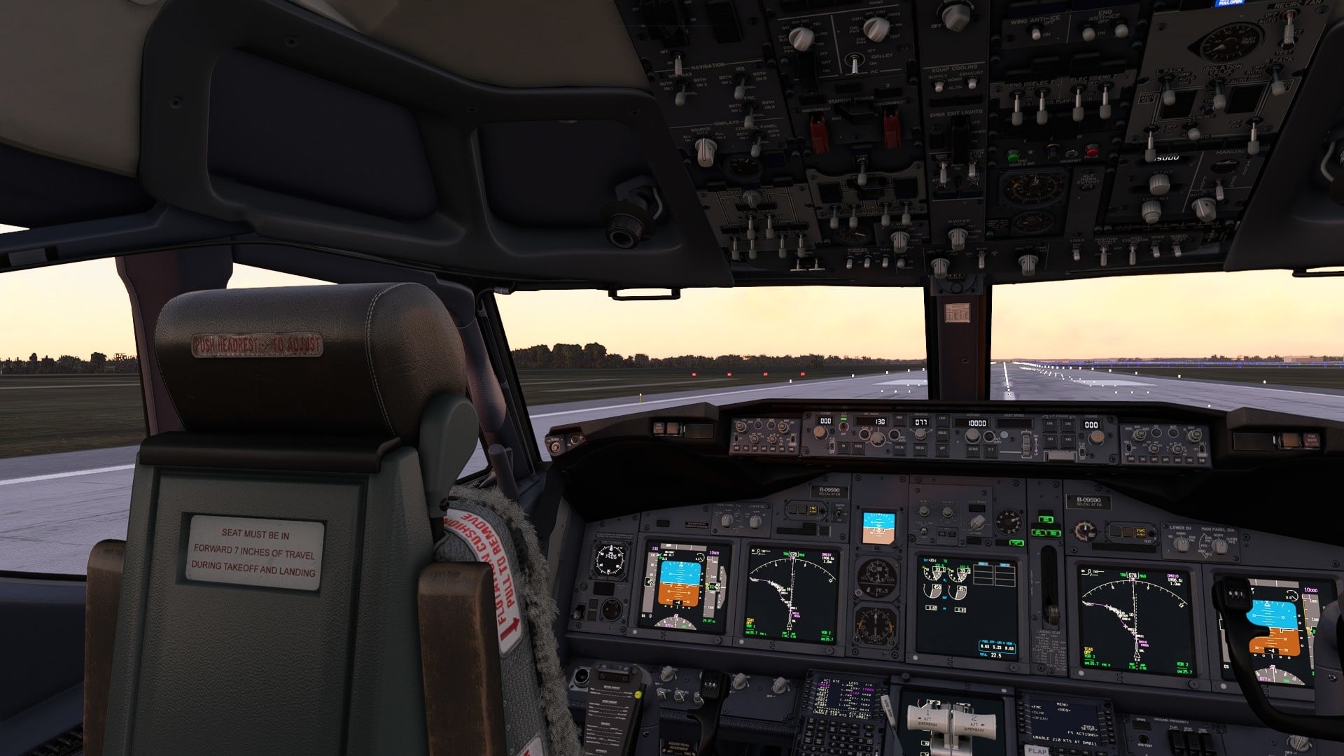 (The flight deck of the PMDG B737 also looks very nice, but a tad more artificial than the one in the Fenix A320)