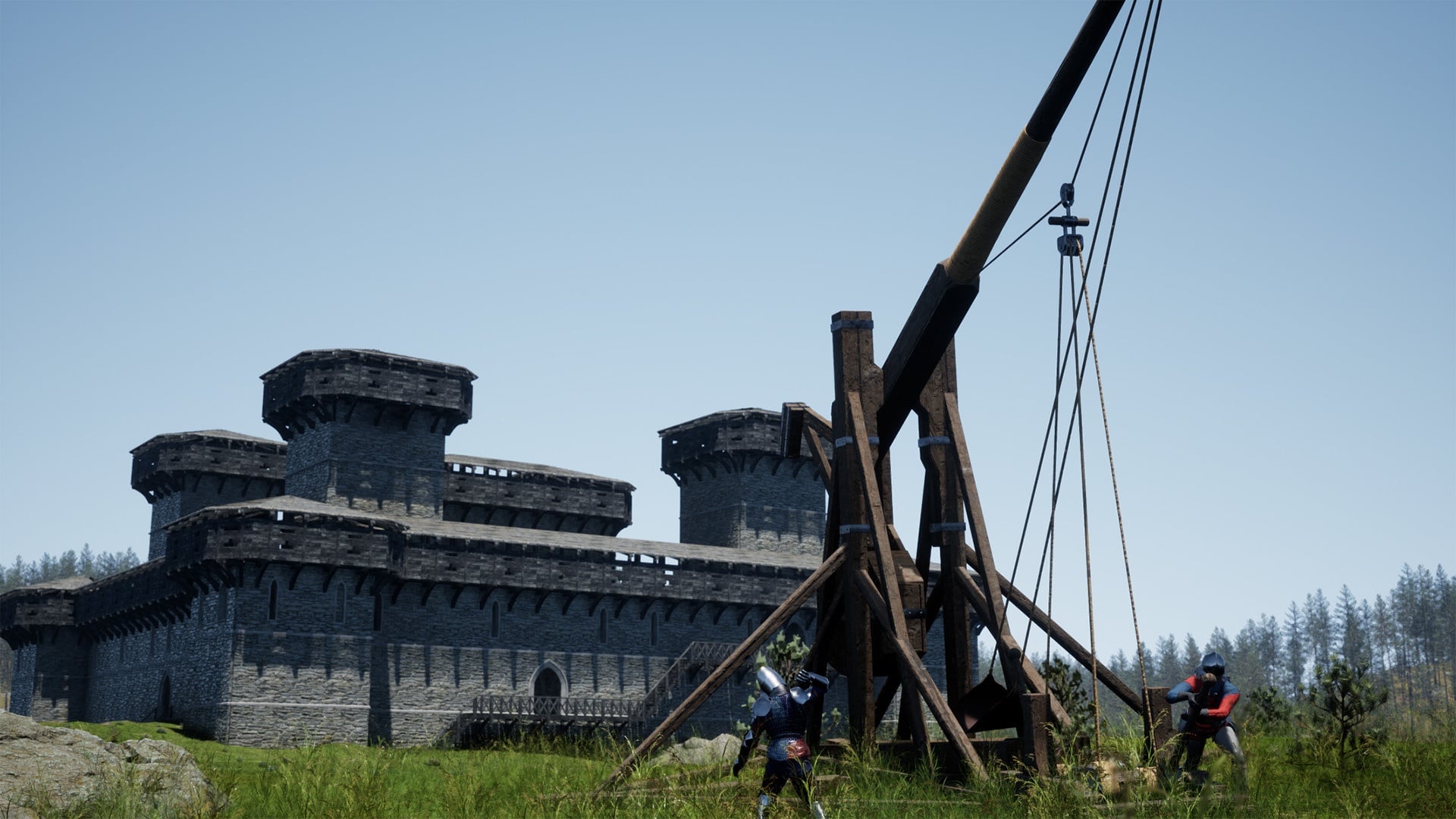 (El equipo de asedio también está disponible, se supone que los castillos se desmoronan de forma tan dinámica)