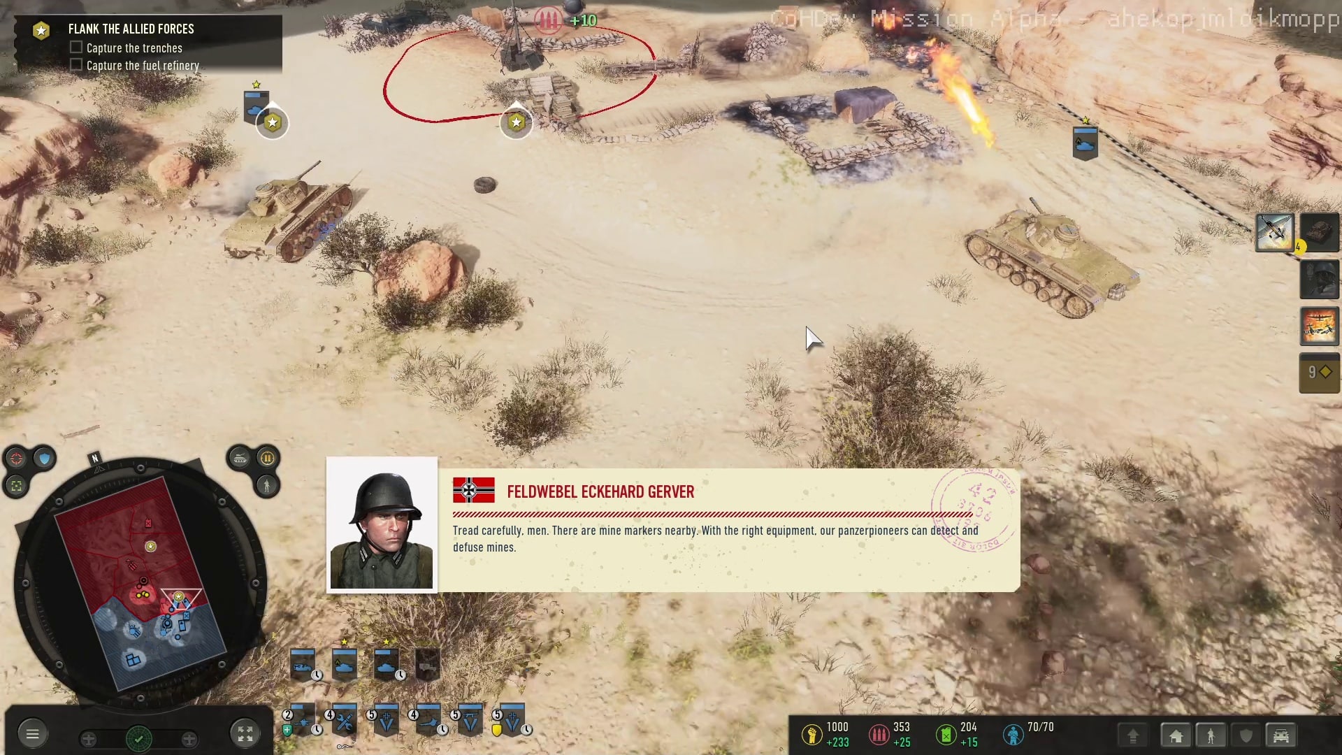 (Quão importante é o papel de Rommel na campanha continua a ser questionável. Na primeira missão houve ordens do Sargento Gerver)