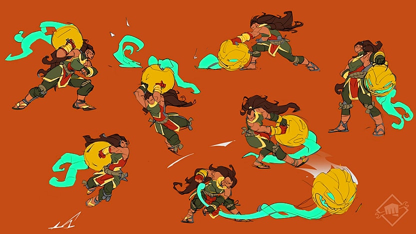 (Images de développement d''Illaoi dans Project L. (Source : Riot Games))