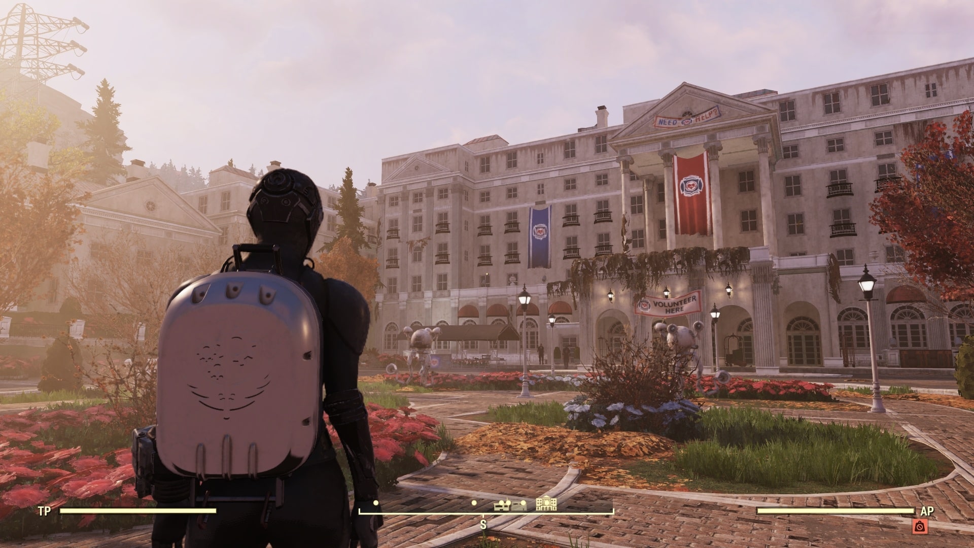 (En la zona exterior del Resort Whitespring, verás inmediatamente quién se ha hecho con el control: Los respondedores han vuelto)