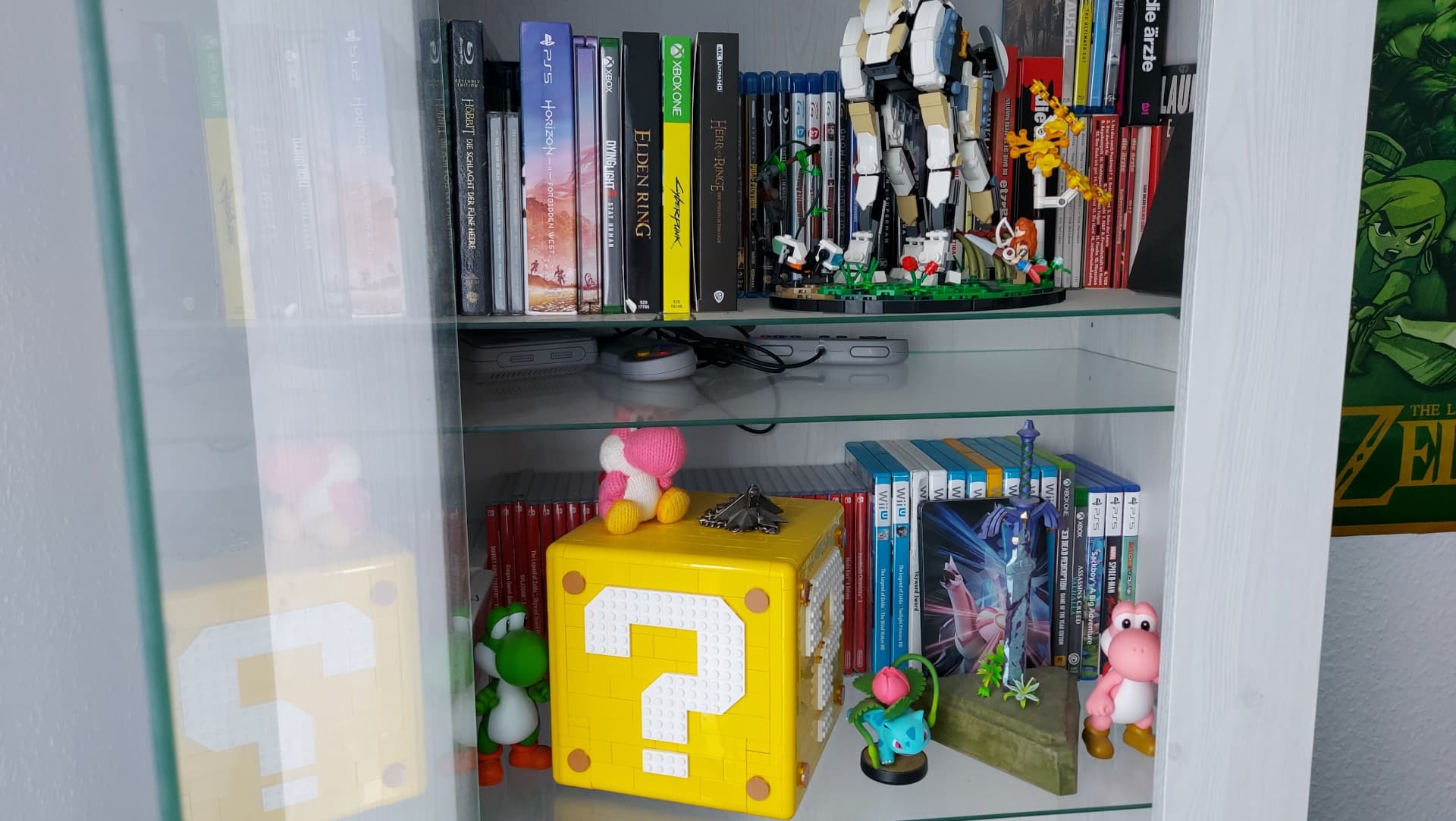 (Lots of dust, but also lots of love: I always like to look at special games on my shelf.)