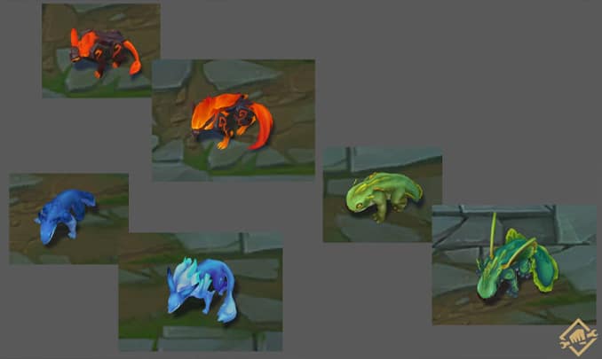 x(Cada companheiro da Selva pode evoluir para um nível superior. (Fonte: Riot Games)