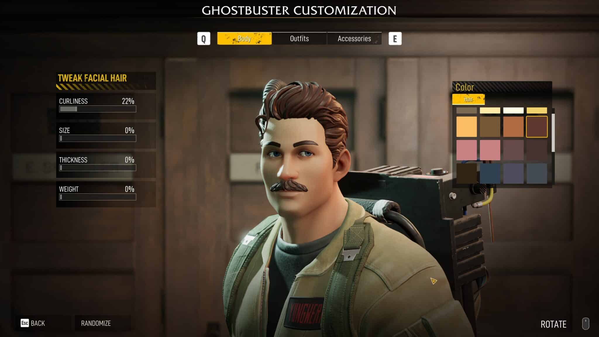 (Podemos personalizar o nosso próprio Ghostbuster ao nosso gosto)