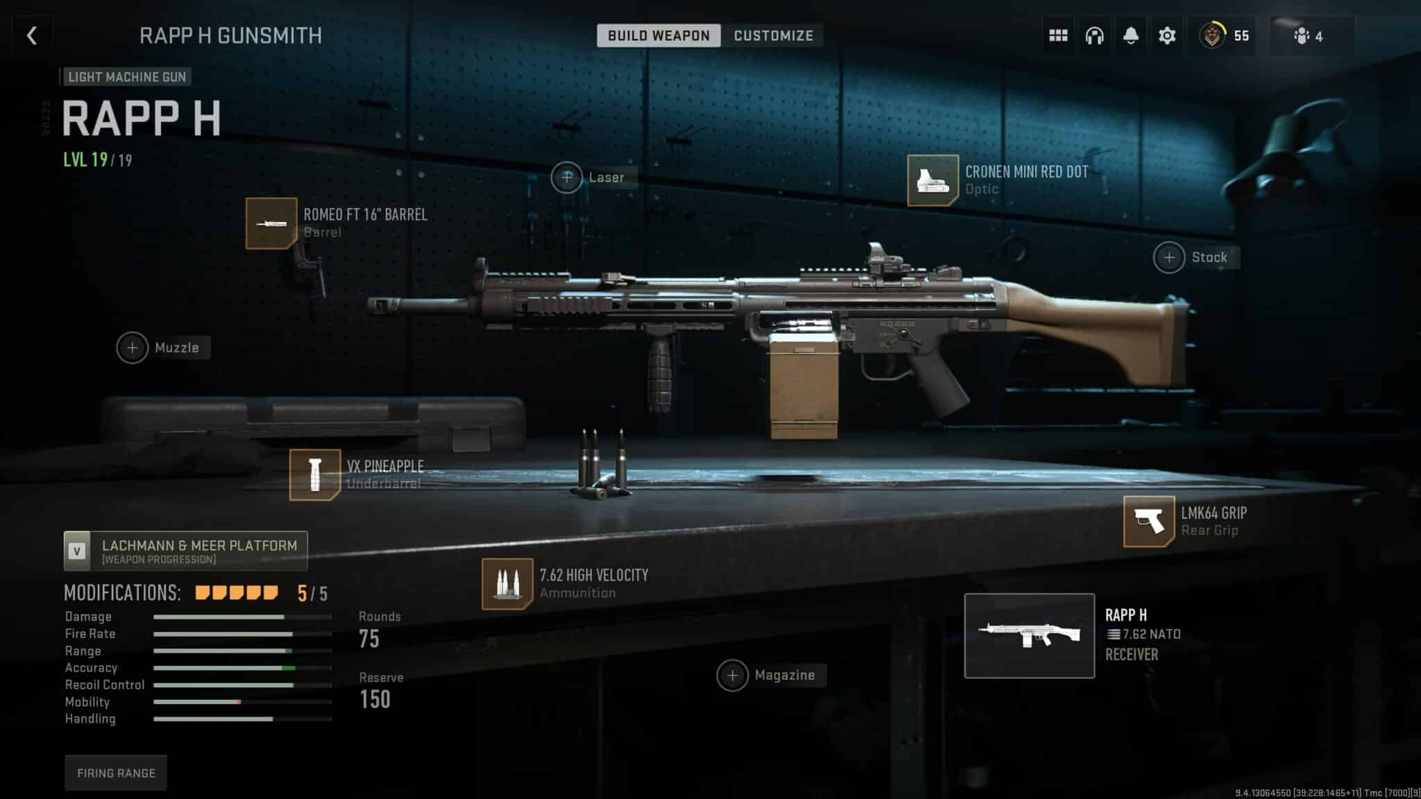 (Наш LMG абсолютно не подходит для Run&Gun.)