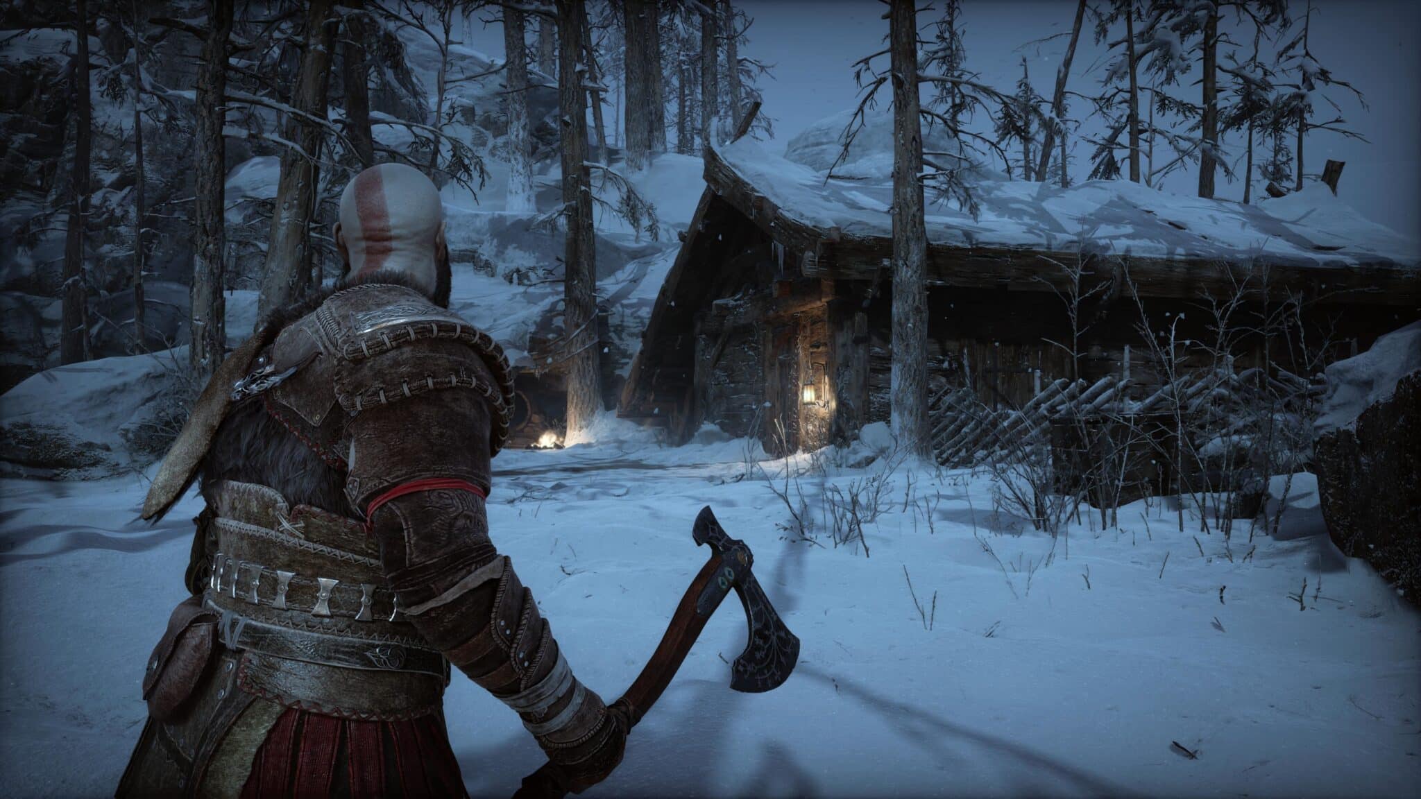 (A fúria de fimbul de inverno em Midgard. Kratos e Atreus preparam-se para um grande conflito)