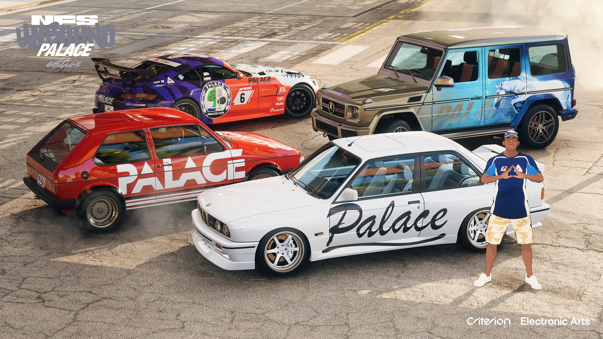 (Estes trabalhos de pintura para carros seleccionados estão incluídos na Edição Palace da Need for Speed Unbound.)