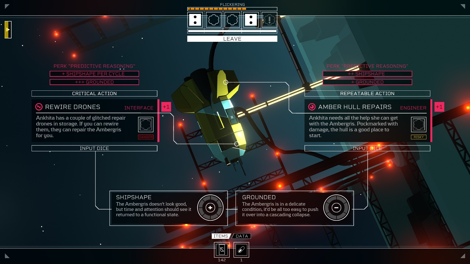 (For dangerous work (left) you better use only 6s cubes to avoid negative consequences (Grounded))