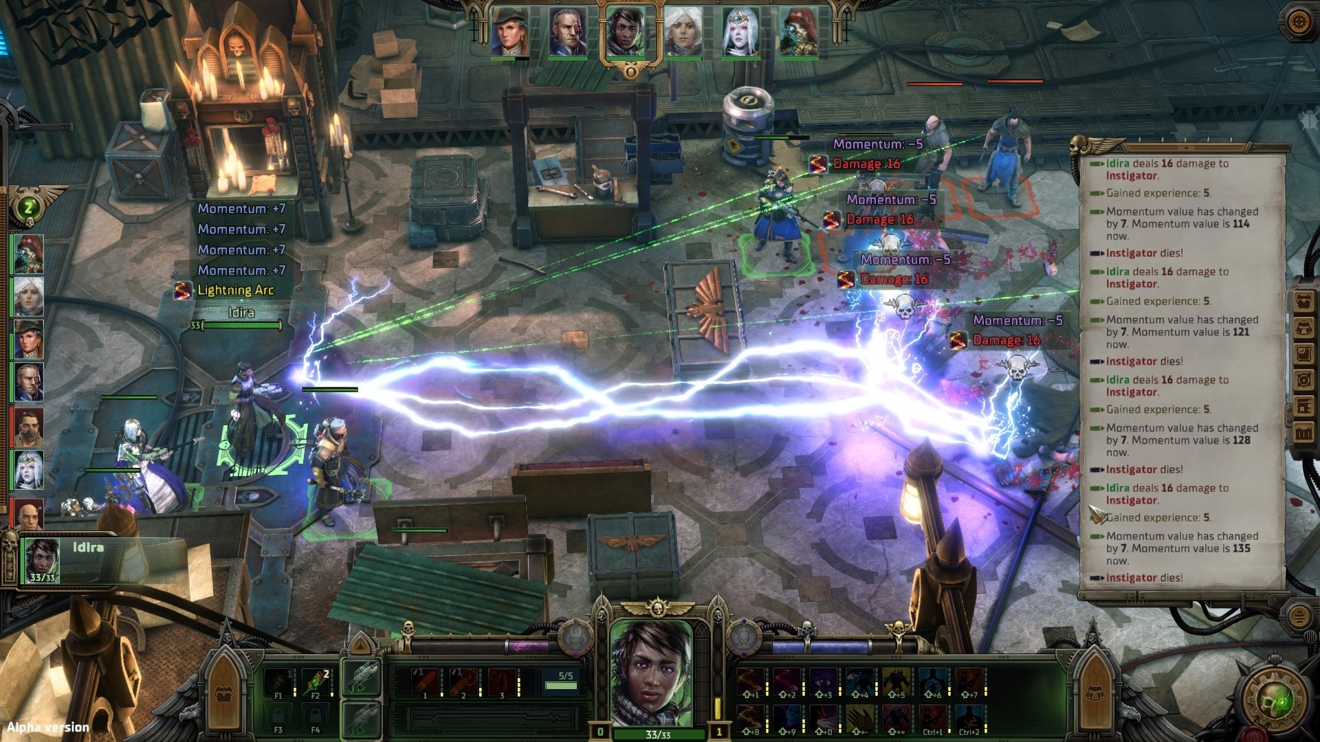 (Psyker Indira tries to set Cassia''s opponent record with her chain lightning.)