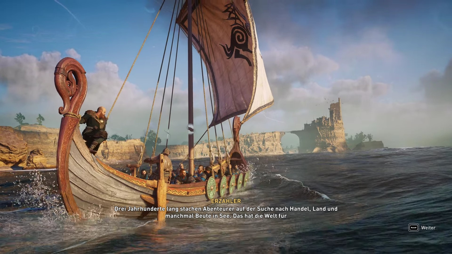 (Discovery Tour - это интерактивный музей, который знакомит нас с историческими викингами 9 века в игровом мире. Режим появился в игре в виде бесплатного обновления. Те, у кого нет Valhalla, но есть желание научиться, заплатят 20 евро.)