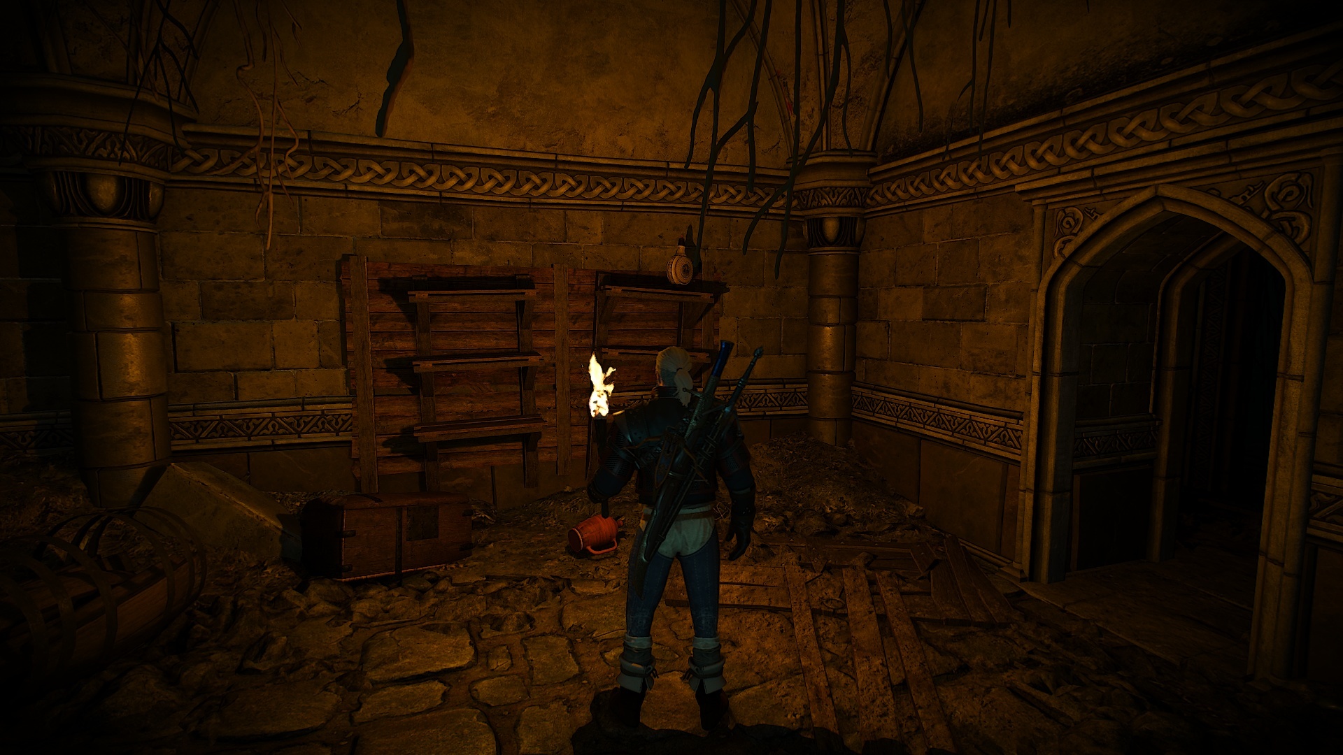 (The new lighting ensures that many rooms now appear much darker than in the original.)
