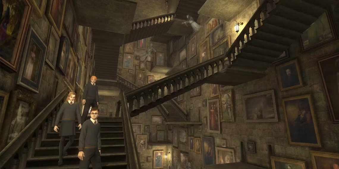 (The most appealing aspect of Order of the Phoenix is the great recreation of Hogwarts, which you can freely explore)
