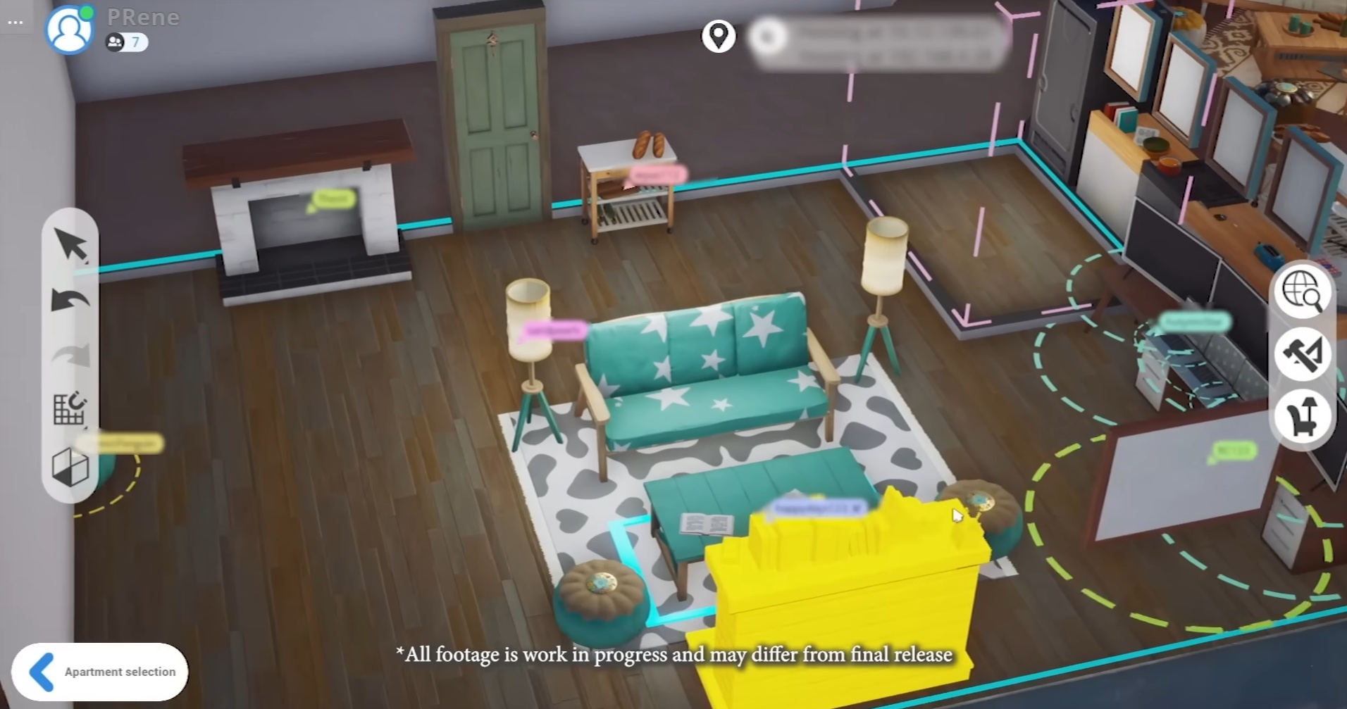 (Las relaciones y amistades ya se han roto al decorar pisos reales. Está por ver si funciona mejor en Los Sims 5)