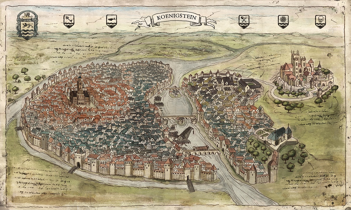 (Königstein is een onrustige stad waarvan gezegd wordt dat het er wemelt van de zondaars.)