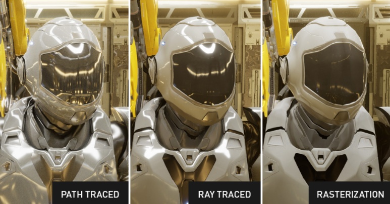 (Nvidia itself offers a comparison that illustrates how much light rendering technologies can differ In extreme cases.(Image: Nvidia))